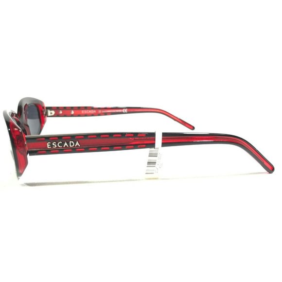 Escada Sunglasses E1270 NRY Black Red Rectangular Frames with Blue Lenses main image 5